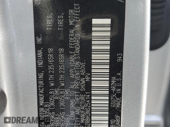2022 Toyota Highlander XLE z VIN 5TDGZRBH3NS254141, wystawiony jako Copart lot #55397545 z przebiegiem 12 352 mil mil oraz Szkoda całkowita • Salvage title. Historia ofert i sprzedaży dostępna na DreamBid. Obrazek 13.