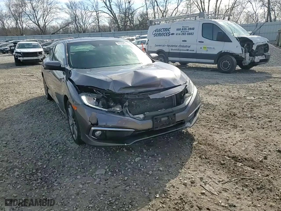 2020 Honda Civic Coupe EX with VIN 2HGFC3B39LH351162, listed as a Copart auction lot 43398505 with 74,804 mi miles and Salvage Title. Bid and sale history available at carsss.com. Image 13.