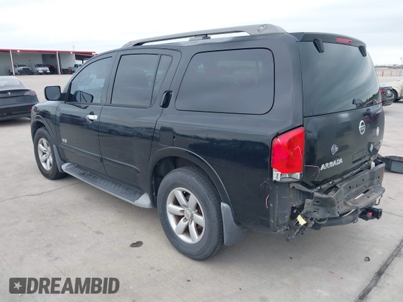 2009 Nissan Armada SE z VIN 5N1BA08D59N602675, wystawiony jako IAAI lot #42314277 z przebiegiem 168 540 mil mil oraz . Historia ofert i sprzedaży dostępna na DreamBid. Obrazek 3.