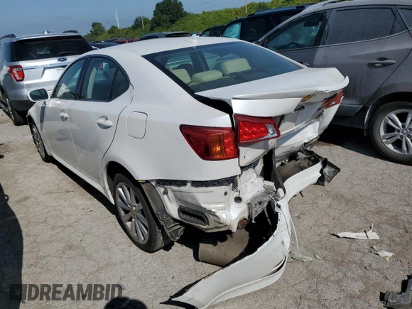 2009 Lexus IS 250 with VIN JTHCK262295033317, listed as a Copart auction lot 52305374 with 173,969 mi miles and Non Repairable. Bid and sale history available at DreamBid. Image 2.