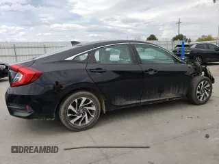 2017 Honda Civic EX with VIN 19XFC2F85HE038627, listed as a Copart auction lot 52527175 with 87,515 mi miles and Salvage Title. Bid and sale history available at DreamBid. Image 3.