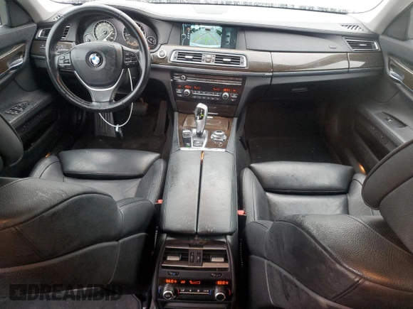 2012 BMW 7 Series 740Li with VIN WBAKB4C58CC576436, listed as a Copart auction lot 41396655 with 117,605 mi miles and Salvage title. Bid and sale history available at DreamBid. Image 8.