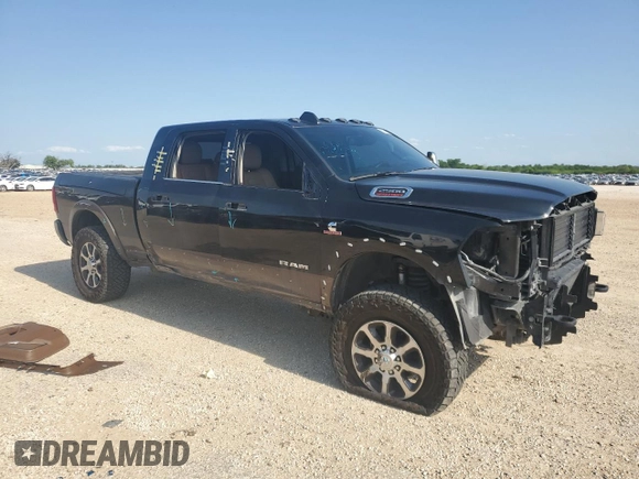 2024 Ram 2500 Longhorn with VIN 3C6UR5PLXRG187056, listed as a Copart auction lot 55500255 with 29,198 mi miles and Salvage title. Bid and sale history available at DreamBid. Image 4.
