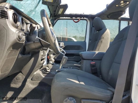 2021 Jeep Wrangler Unlimited Sport S with VIN 1C4HJXDN0MW599550, listed as a Copart auction lot 46909215 with 43,294 mi miles and Non Repairable. Bid and sale history available at carsss.com. Image 7.