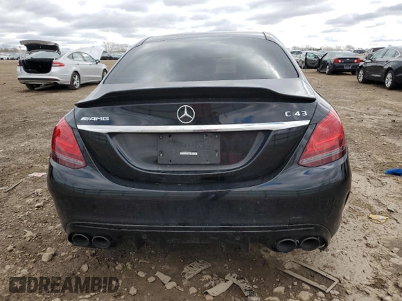 2019 Mercedes-Benz C 43 AMG with VIN 55SWF6EB8KU285667, listed as a Copart auction lot 52937315 with 57,274 mi miles and Salvage title. Bid and sale history available at DreamBid. Image 6.