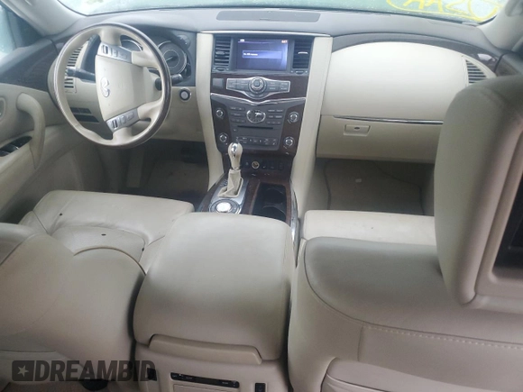 2015 Infiniti QX80 with VIN JN8AZ2NF9F9570610, listed as a Copart auction lot 74380164 with 0 mi miles and Non Repairable. Bid and sale history available at carsss.com. Image 8.