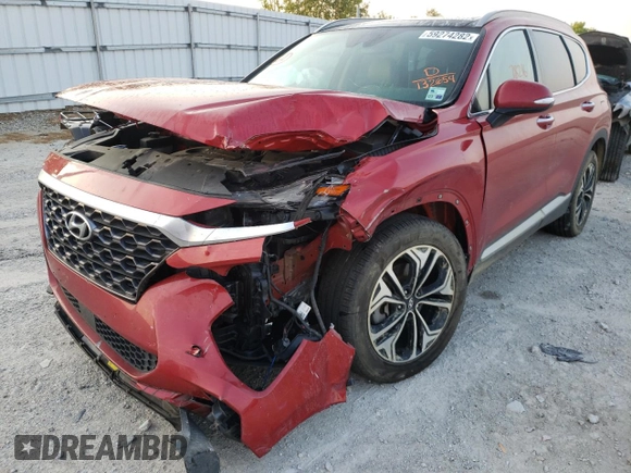 2019 Hyundai Santa Fe Ultimate with VIN 5NMS5CAA6KH132654, listed as a Copart auction lot 59274282 with 78,216 mi miles. Bid and sale history available at carsss.com. Image 2.