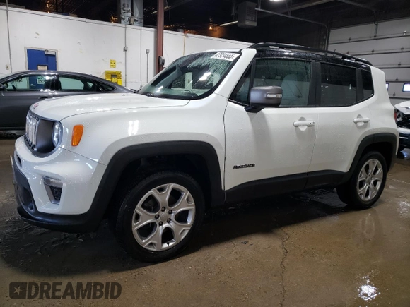 2020 Jeep Renegade Limited with VIN ZACNJBD1XLPK85917, listed as a Copart auction lot 47934555 with 61,049 mi miles and Salvage title. Bid and sale history available at DreamBid. Image 1.