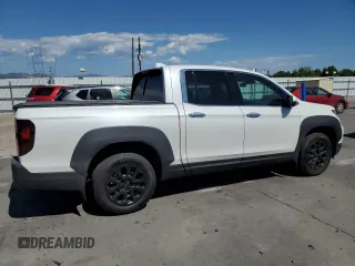 2023 Honda Ridgeline RTL-E with VIN 5FPYK3F76PB011963, listed as a Copart auction lot 63079165 with 25,658 mi miles and Salvage title. Bid and sale history available at DreamBid. Image 3.