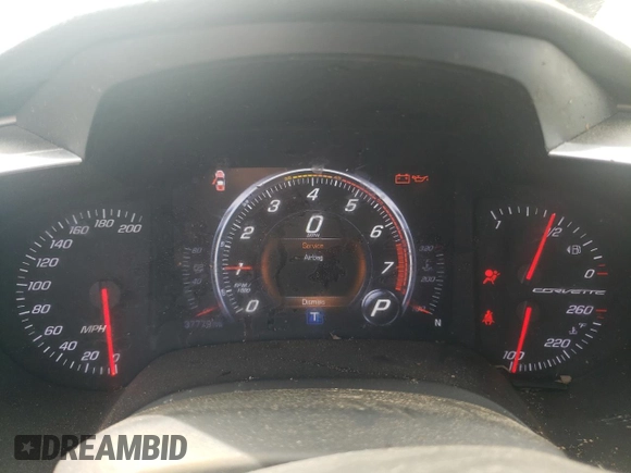 2016 Chevrolet Corvette 1LT with VIN 1G1YB2D7XG5123083, listed as a Copart auction lot 54141875 with 37,779 mi miles and Salvage Title. Bid and sale history available at carsss.com. Image 9.