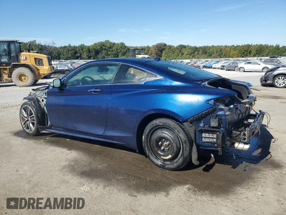 2020 Infiniti Q60 Red Sport 400 with VIN JN1FV7EL3LM460020, listed as a Copart auction lot 76548124 with Not provided miles and Salvage title. Bid and sale history available at DreamBid. Image 3.