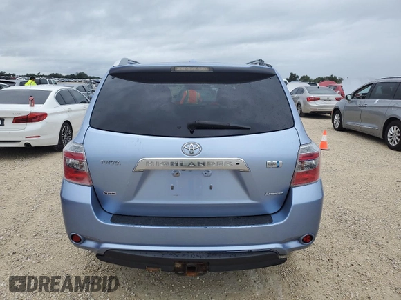 2009 Toyota Highlander Hybrid Limited with VIN JTEEW44A092026481, listed as a Copart auction lot 74761624 with 0 mi miles and Non Repairable. Bid and sale history available at carsss.com. Image 6.