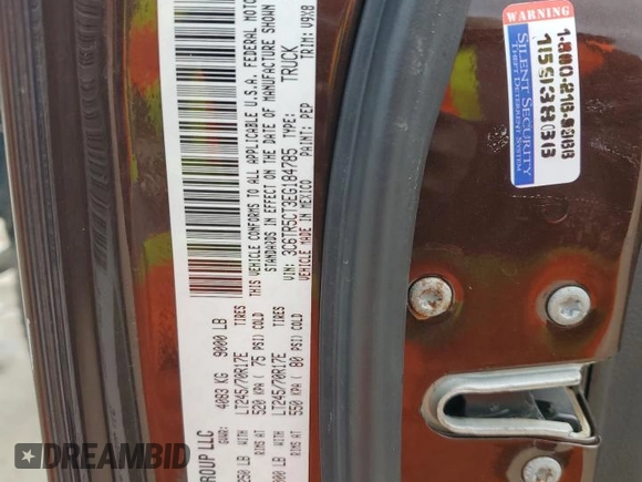 2014 Ram 2500 Tradesman с VIN 3C6TR5CT3EG184785, выставлен на аукционе Copart как лот 44693605 с пробегом 97 881 миль миль и Списание • Salvage title. История ставок и продаж доступна на DreamBid. Изображение 15.