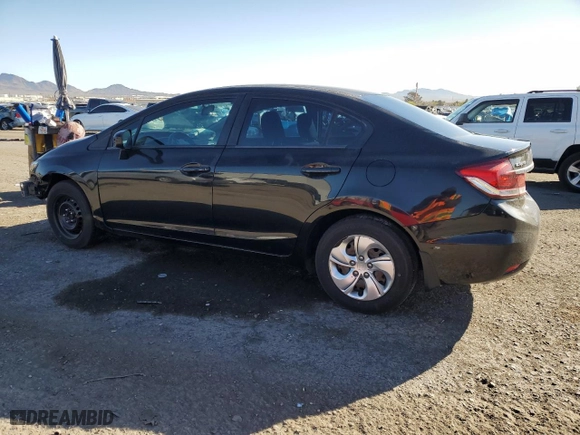 2014 Honda Civic Sedan LX with VIN 19XFB2F50EE025563, listed as a Copart auction lot 48338015 with 116,541 mi miles and Salvage Title. Bid and sale history available at carsss.com. Image 2.
