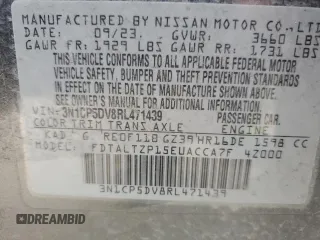 2024 Nissan Kicks SR with VIN 3N1CP5DV8RL471439, listed as a Copart auction lot 51824445 with 49,879 mi miles and Salvage Title. Bid and sale history available at DreamBid. Image 13.