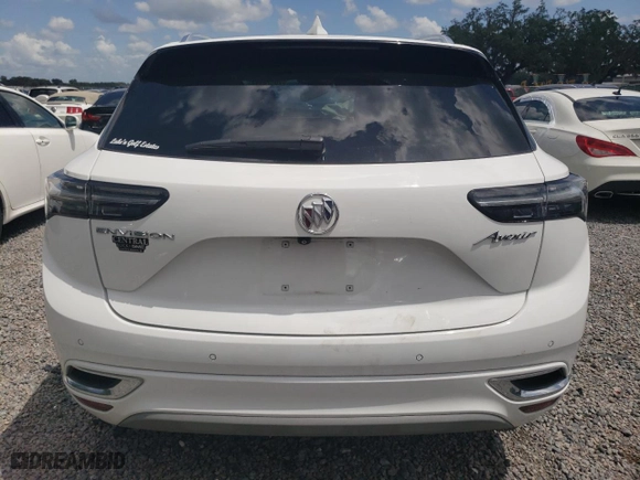 2021 Buick Envision Avenir with VIN LRBFZRR41MD122678, listed as a Copart auction lot 77042084 with 0 mi miles and Salvage Title. Bid and sale history available at carsss.com. Image 6.