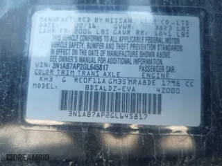 2016 Nissan Sentra SR with VIN 3N1AB7AP2GL645817, listed as a IAAI auction lot 41810995 with 112,005 mi miles. Bid and sale history available at carsss.com. Image 9.