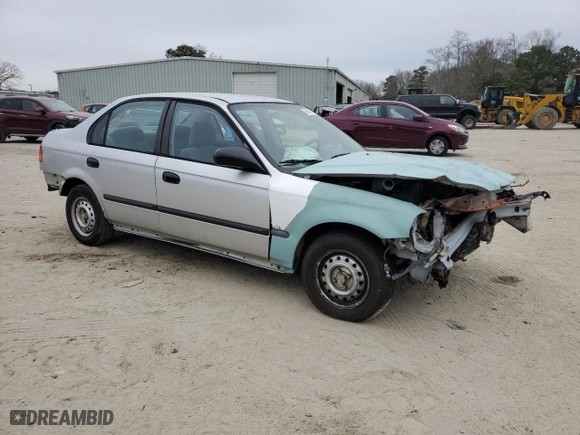 1996 Honda Civic DX with VIN 2HGEJ6624TH510979, listed as a Copart auction lot 88136735 with 208,029 mi miles and Salvage Title. Bid and sale history available at carsss.com. Image 4.