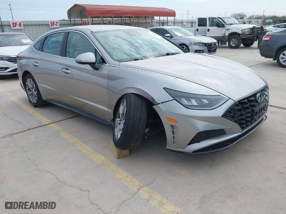 2021 Hyundai Sonata SEL with VIN KMHL64JA6MA146585, listed as a IAAI auction lot 41680181 with 34,119 mi miles. Bid and sale history available at carsss.com. Image 1.