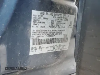 2001 Ford Escape XLS with VIN 1FMYU02191KA64617, listed as a Copart auction lot 83853044 with 187,594 mi miles and Salvage Title. Bid and sale history available at carsss.com. Image 14.
