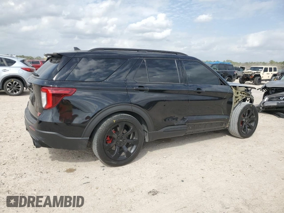 2023 Ford Explorer ST with VIN 1FM5K8GC0PGA00513, listed as a Copart auction lot 47698635 with 34,154 mi miles and Salvage Title. Bid and sale history available at carsss.com. Image 3.