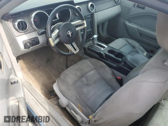 2007 Ford Mustang Deluxe with VIN 1ZVFT80N475294220, listed as a Copart auction lot 57589535 with 233,160 mi miles and Salvage title. Bid and sale history available at DreamBid. Image 8.