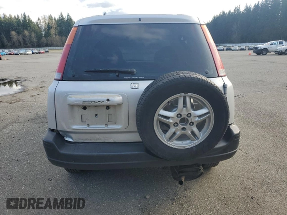 1997 Honda CR-V with VIN JHLRD1855VC036020, listed as a Copart auction lot 48995375 with 296,301 mi miles and Salvage Title. Bid and sale history available at carsss.com. Image 6.