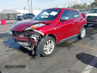 2013 Nissan Juke S with VIN JN8AF5MR5DT221143, listed as a IAAI auction lot 41149553 with 50,377 mi miles. Bid and sale history available at carsss.com. Image 2.
