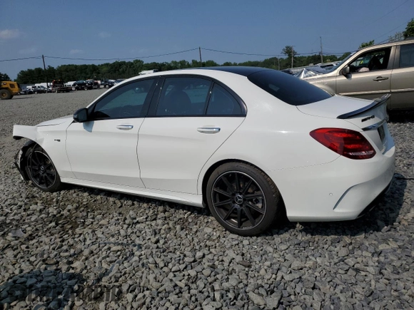 2018 Mercedes-Benz C 43 AMG z VIN 55SWF6EB3JU270248, wystawiony jako Copart lot #60402395 z przebiegiem 91 502 mil mil oraz Szkoda całkowita • Salvage title. Historia ofert i sprzedaży dostępna na DreamBid. Obrazek 2.