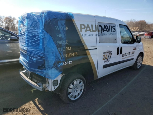 2021 Ram ProMaster City Wagon SLT with VIN ZFBHRFBB1M6V75014, listed as a Copart auction lot 70555734 with 44,752 mi miles and Salvage Title. Bid and sale history available at carsss.com. Image 3.