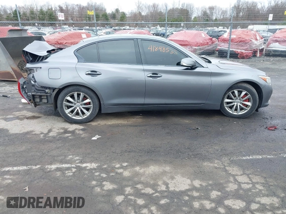 2014 Infiniti Q50 Premium with VIN JN1BV7AR8EM682452, listed as a IAAI auction lot 41848533 with 103,646 mi miles. Bid and sale history available at carsss.com. Image 14.