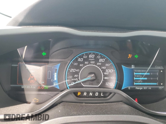 2017 Ford C-Max SE with VIN 1FADP5AU2HL117185, listed as a Copart auction lot 50400125 with 90,133 mi miles and Salvage Title. Bid and sale history available at carsss.com. Image 9.