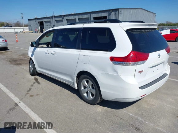 2012 Toyota Sienna LE AAS with VIN 5TDKK3DC3CS213969, listed as a IAAI auction lot 41822753 with 95,766 mi miles and . Bid and sale history available at DreamBid. Image 3.