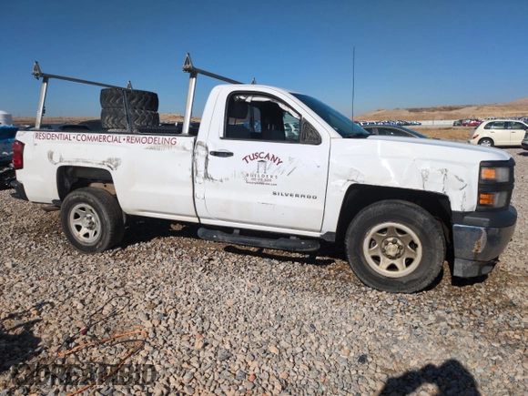2014 Chevrolet Silverado 1500 Work Truck with VIN 1GCNKPEC4EZ415725, listed as a Copart auction lot 80260194 with 162,625 mi miles and Salvage Title. Bid and sale history available at DreamBid. Image 4.