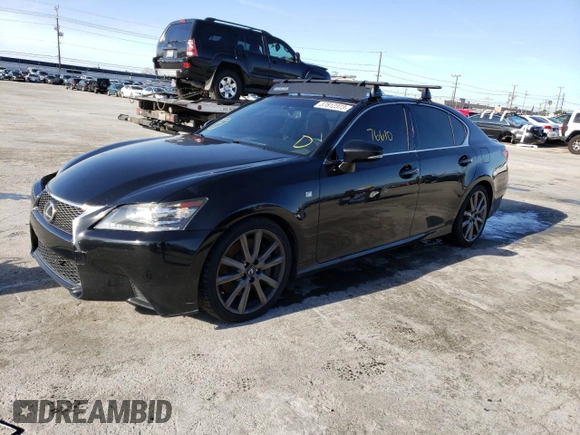 2015 Lexus GS 350 with VIN JTHBE1BL4FA017179, listed as a Copart auction lot 37812373 with 76,610 mi miles. Bid and sale history available at carsss.com. Image 1.
