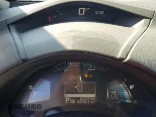 2015 Nissan LEAF SV with VIN 1N4AZ0CPXFC334701, listed as a Copart auction lot 41780655 with 66,335 mi miles and Salvage Title. Bid and sale history available at carsss.com. Image 9.