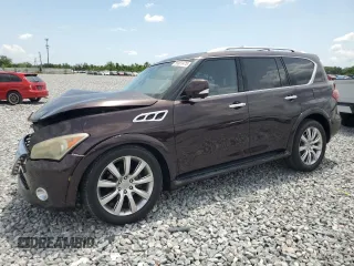 2011 Infiniti QX56 7-passenger z VIN JN8AZ2NF0B9501072, wystawiony jako Copart lot #55801475 z przebiegiem 221 825 mil mil oraz Szkoda całkowita • Salvage title. Historia ofert i sprzedaży dostępna na DreamBid. Obrazek 1.