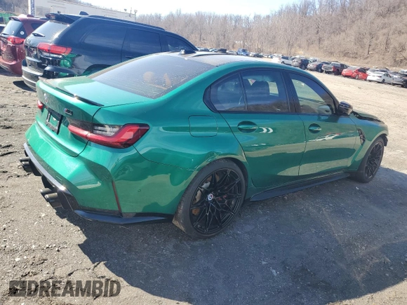 2023 BMW M3 Competition xDrive with VIN WBS43AY0XPFN93269, listed as a Copart auction lot 48684515 with 38,186 mi miles and Salvage Title. Bid and sale history available at carsss.com. Image 3.