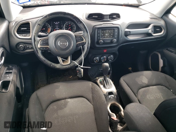 2017 Jeep Renegade Latitude with VIN ZACCJABB3HPG23892, listed as a Copart auction lot 63525885 with 57,251 mi miles and Salvage title. Bid and sale history available at DreamBid. Image 8.