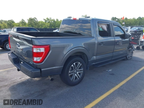 2022 Ford F-150 XL with VIN 1FTFW1E80NFB25405, listed as a IAAI auction lot 42496272 with 46,081 mi miles and . Bid and sale history available at DreamBid. Image 4.