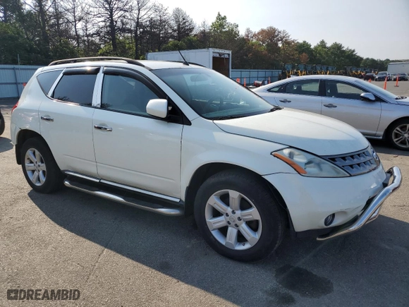 2007 Nissan Murano S with VIN JN8AZ08W07W663891, listed as a Copart auction lot 67211624 with 121,542 mi miles and Non Repairable. Bid and sale history available at carsss.com. Image 4.