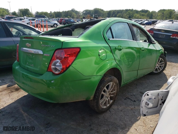 2015 Chevrolet Sonic LT with VIN 1G1JC5SB3F4163761, listed as a Copart auction lot 53343843 with 0 mi miles and Salvage Title. Bid and sale history available at carsss.com. Image 3.