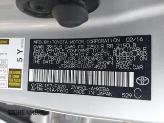 2016 Toyota Prius Two with VIN JTDKBRFU1G3514529, listed as a IAAI auction lot 42098094 with 183,687 mi miles and . Bid and sale history available at DreamBid. Image 9.