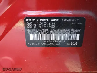 2024 Mitsubishi Mirage G4 ES with VIN ML32FUFJ6RHF07035, listed as a Copart auction lot 84702424 with 24,149 mi miles and Salvage Title. Bid and sale history available at carsss.com. Image 14.