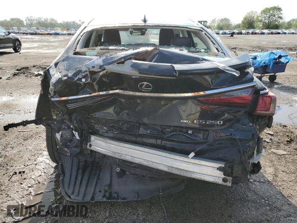 2022 Lexus ES 250 with VIN 58AD11D18NU008987, listed as a Copart auction lot 55146525 with 241,833 mi miles and Salvage title. Bid and sale history available at DreamBid. Image 6.