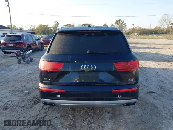 2017 Audi Q7 Premium with VIN WA1AAAF79HD026316, listed as a IAAI auction lot 41662415 with 84,436 mi miles and . Bid and sale history available at DreamBid. Image 15.