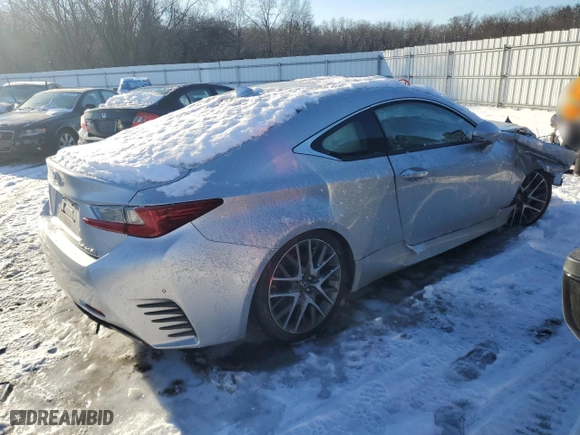 2016 Lexus RC 200t with VIN JTHHA5BC2G5003661, listed as a Copart auction lot 38873424 with 0 mi miles and Salvage Title. Bid and sale history available at carsss.com. Image 3.