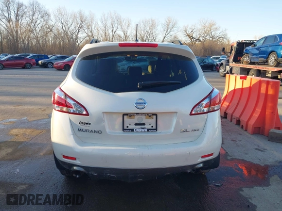 2012 Nissan Murano SL with VIN JN8AZ1MW9CW240149, listed as a IAAI auction lot 41791338 with 135,987 mi miles and . Bid and sale history available at DreamBid. Image 16.