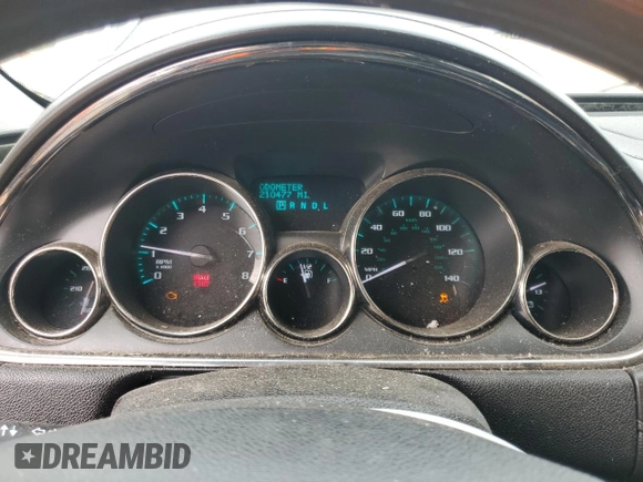 2014 Buick Enclave Leather with VIN 5GAKRBKD9EJ118996, listed as a Copart auction lot 49839445 with 210,477 mi miles and Salvage Title. Bid and sale history available at DreamBid. Image 9.