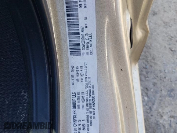 2010 Chrysler Sebring Touring with VIN 1C3BC5ED7AN116037, listed as a Copart auction lot 79288594 with 89,586 mi miles and Salvage Title. Bid and sale history available at carsss.com. Image 12.